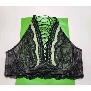 Victoria's Secret Very Sexy Bralette Womens S Black Lace Halter Top Bra NWT